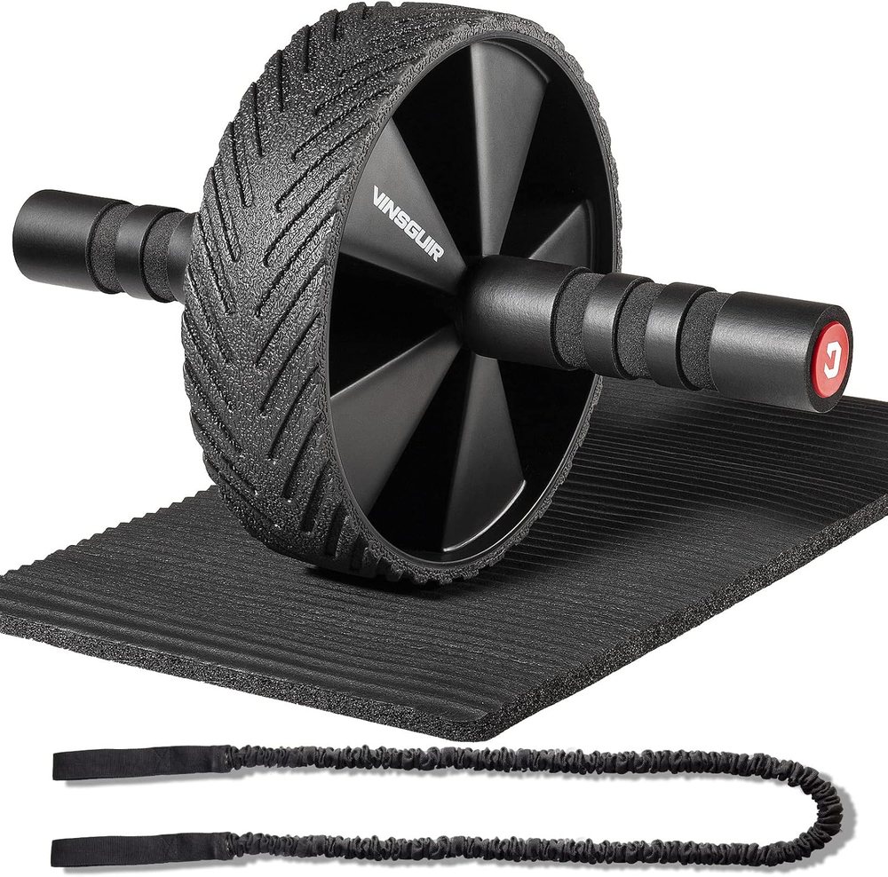 Ab Roller Wheel Kit with Resistance Bands and Knee Mat