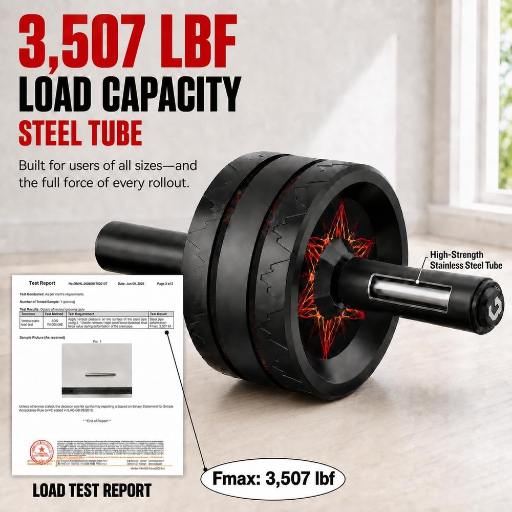 Ab Roller Wheel with Workout Chart and Knee Pad — view 5
