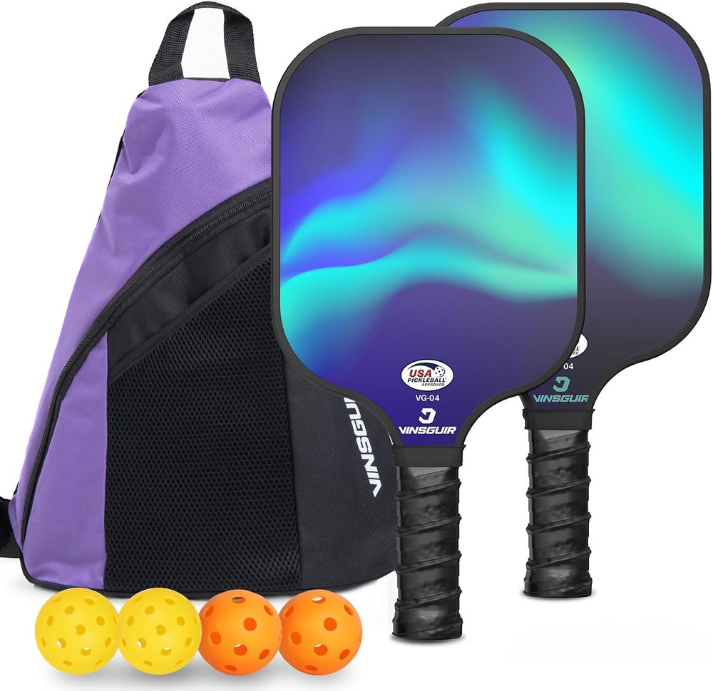 Aurora Fiberglass Pickleball Paddle Set of 2