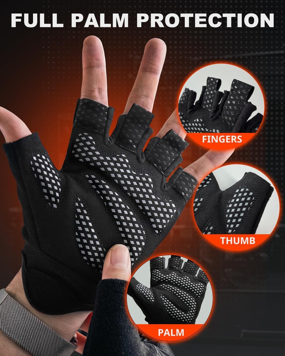 Full Palm Mesh Workout Gloves — view 2