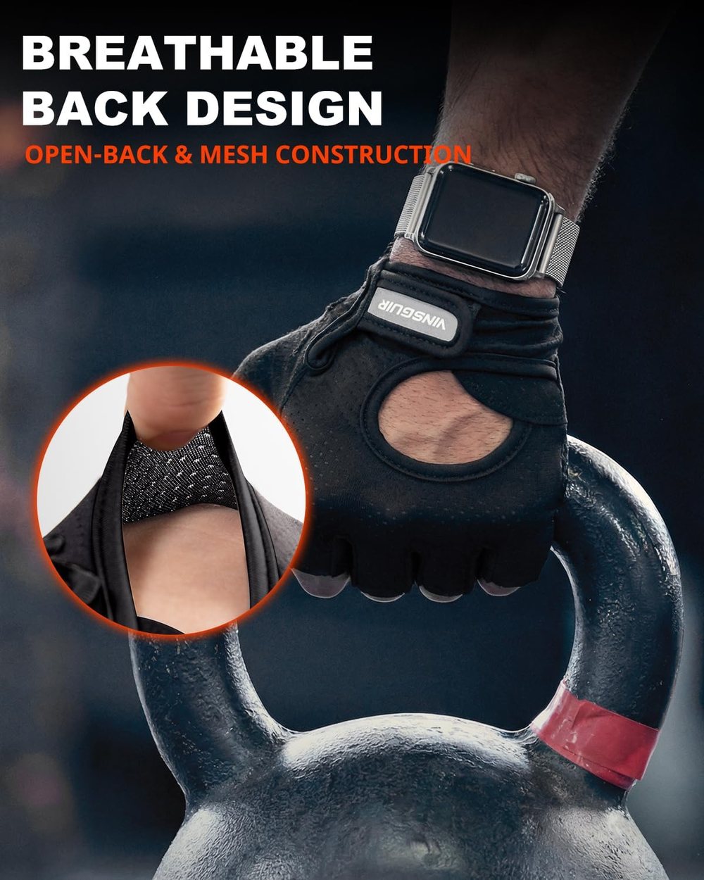 Full Palm Mesh Workout Gloves — view 5