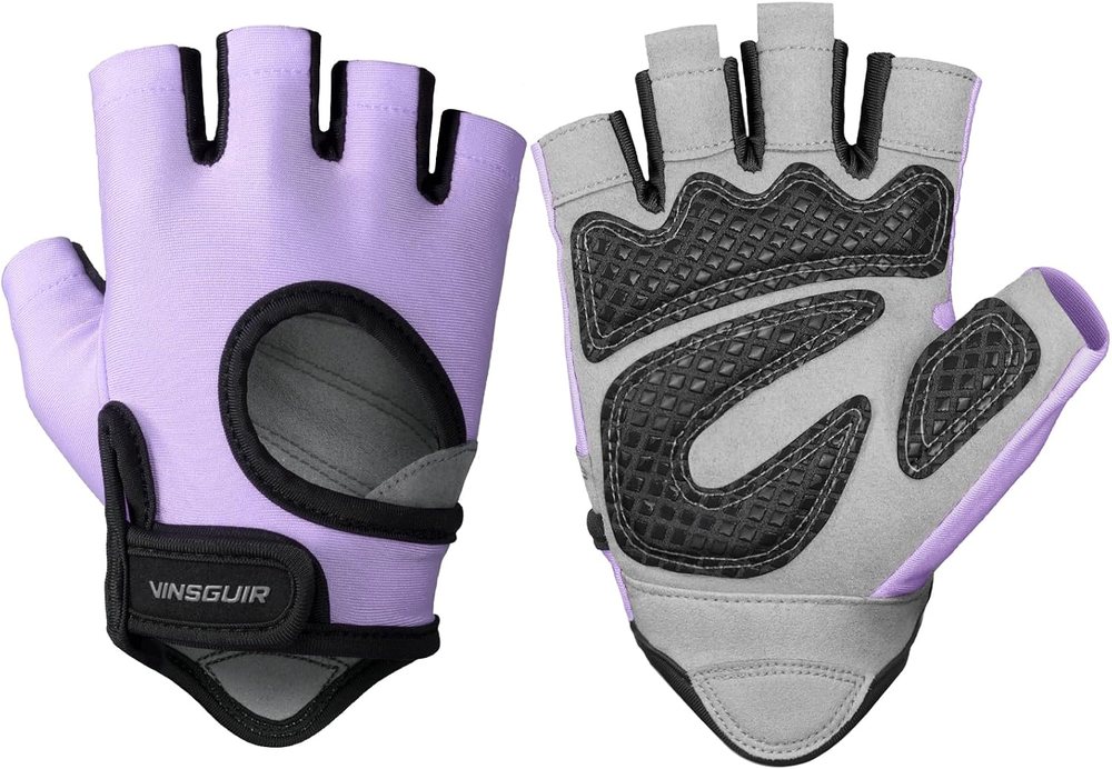 Enhanced Grip Gym Gloves, Lavender Mist