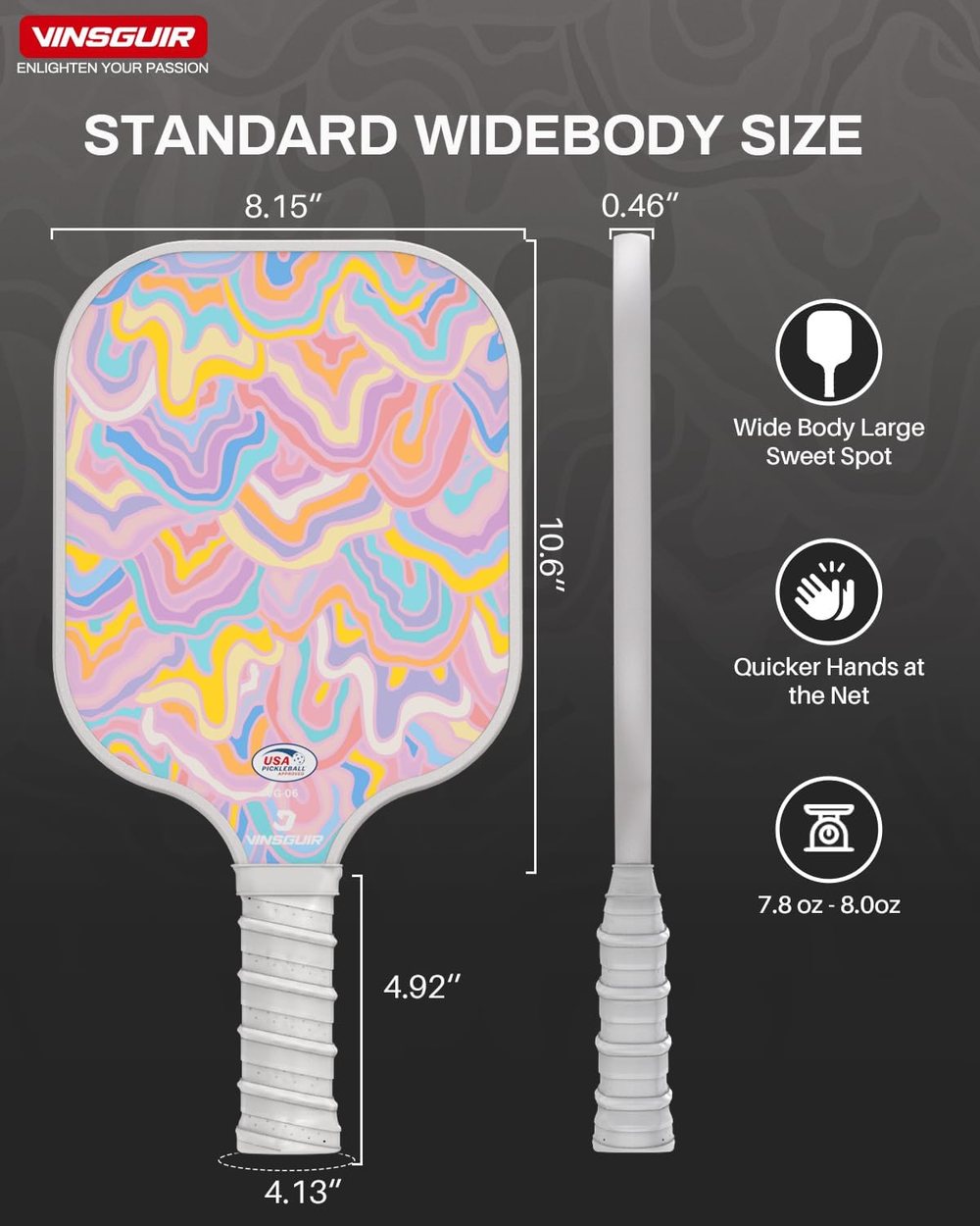 Pastel Swirl Pickleball Paddle Set of 2 — view 2