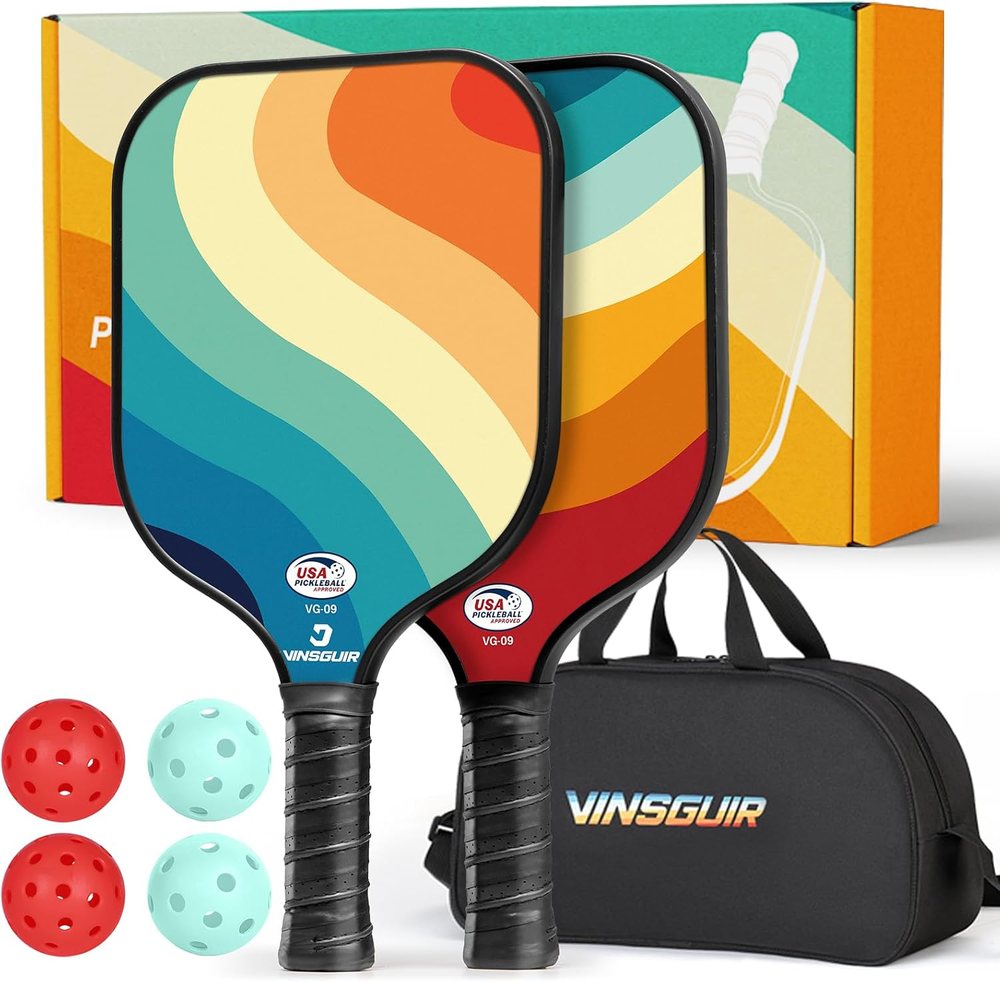 Retro Wave Pickleball Paddle Set of 2