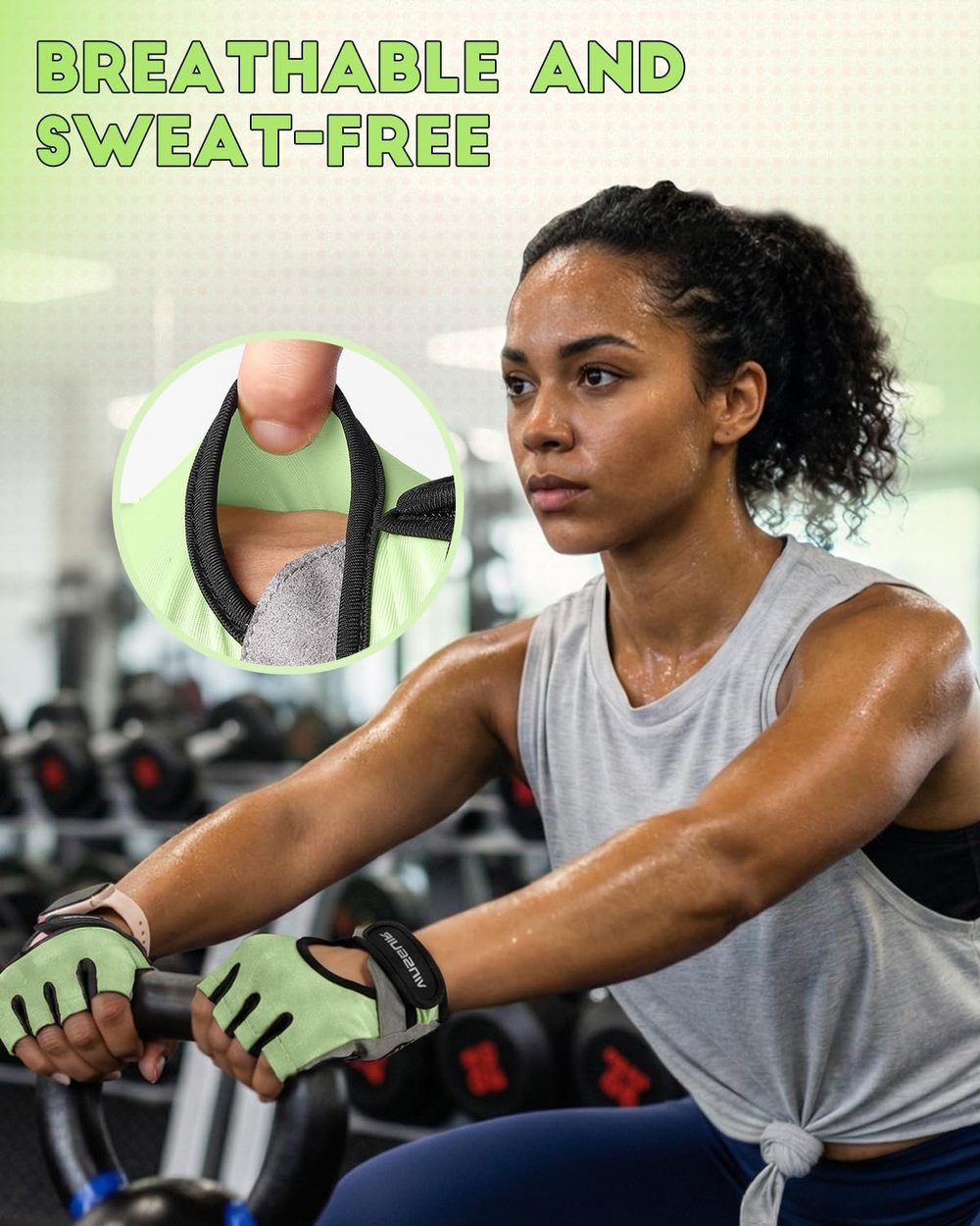 Enhanced Grip Workout Gloves, Spring Meadow — view 2