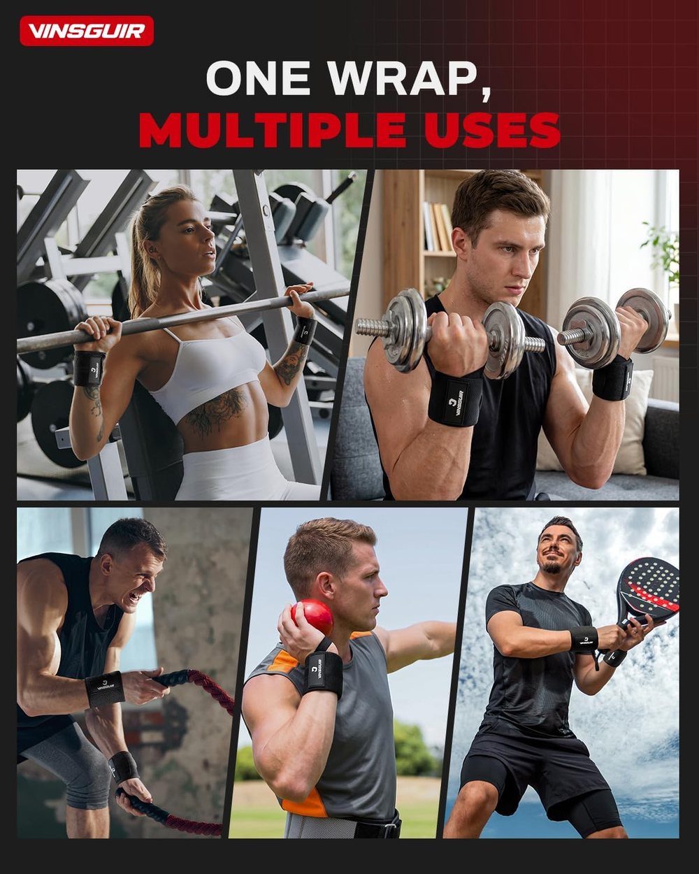 Weightlifting Wrist Wraps with Thumb Loop, 21 in — view 5